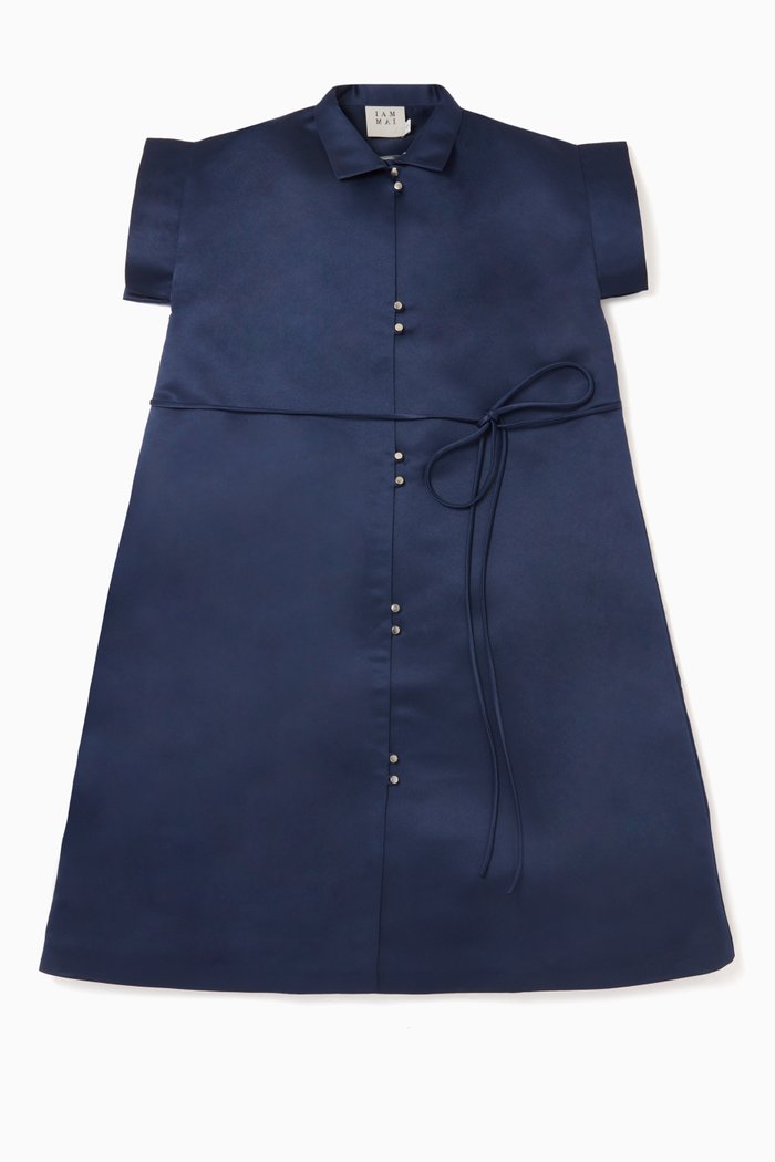 Short Sleeved Dress, Blue
