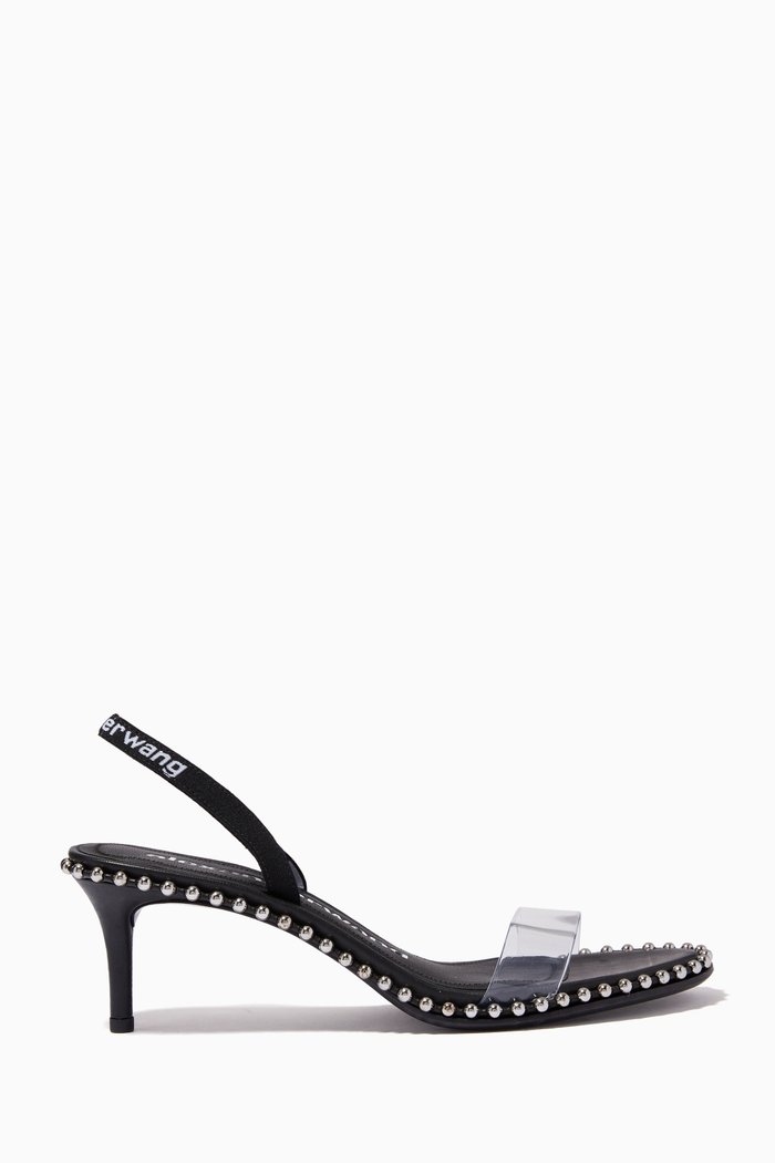 

Nova Sandals with Studs in Plexi, Black