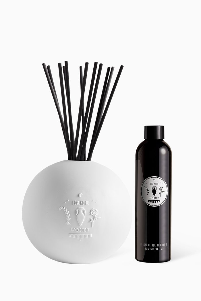 

Rose Noir Porcelain Diffuser Set, Multicolour
