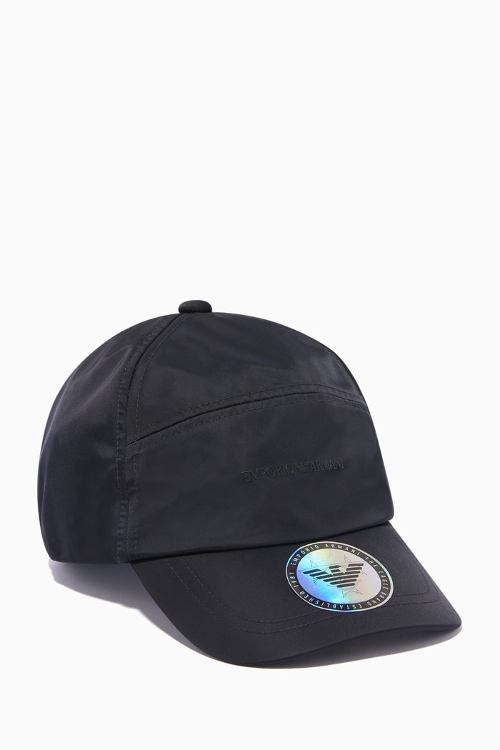 

Reflective Logo-Print Baseball Cap, Blue