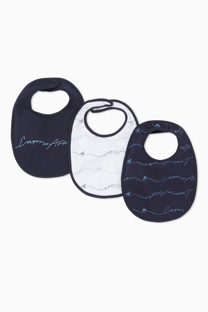 

My First Armani Three-Piece Bib Set, Blue