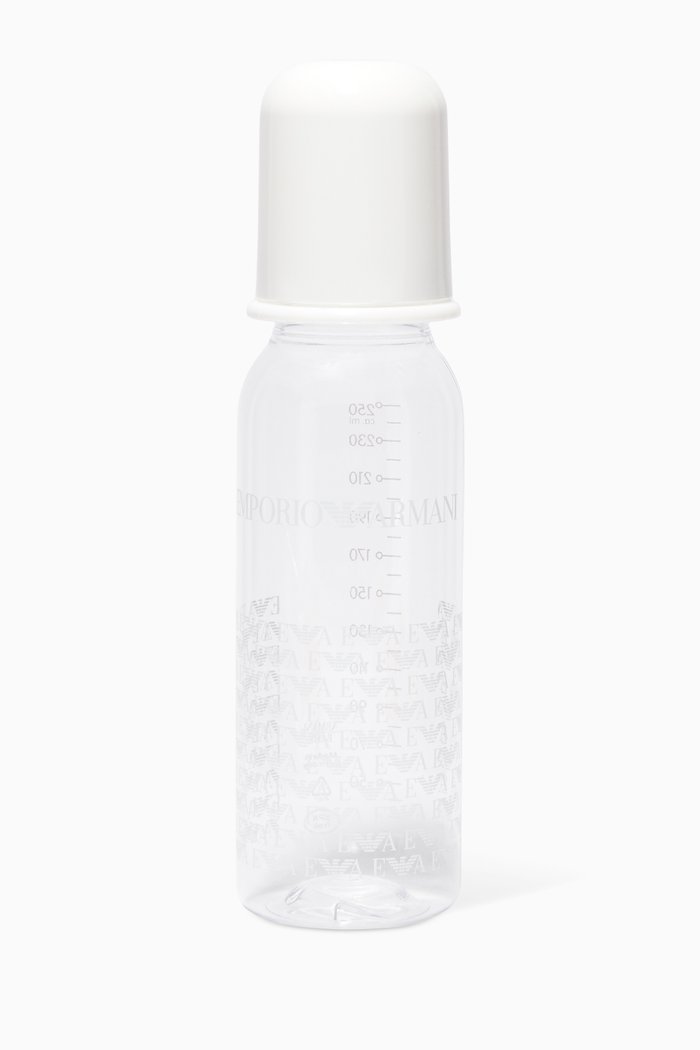 

Logo-Print Baby Bottle, 250ml, White