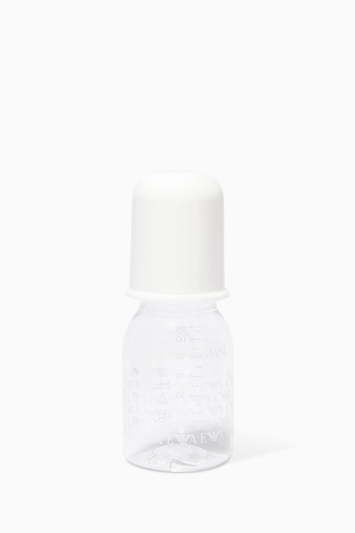 

Logo-Print Baby Bottle, 125ml, White