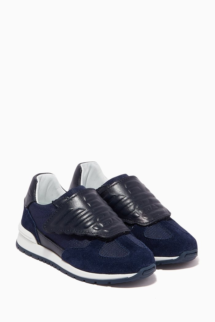 

Velcro Strap Low-Top Sneakers, Blue