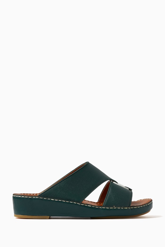 

Heritage Sandals in Calf Leather, Green