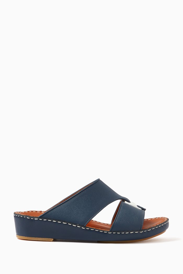 

Heritage Sandals in Calf Leather, Blue