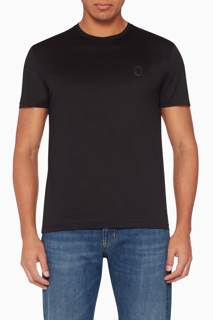 

Skull-Patch Cotton-Jersey T-Shirt, Black