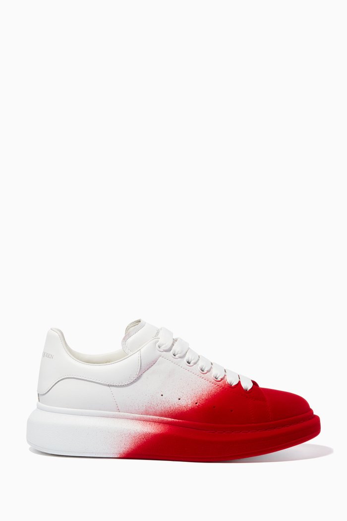

Oversized Leather Sneakers, Red