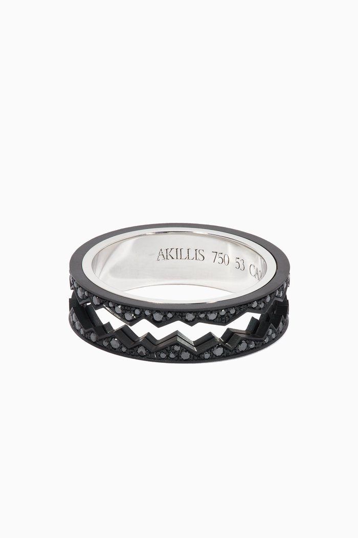 

Capture In Motion Black Diamond Ring, Silver