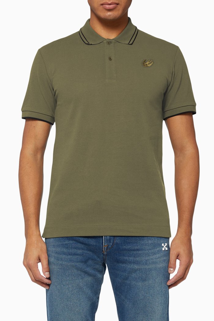 

Swallow Cotton Piqué Polo Shirt, Green