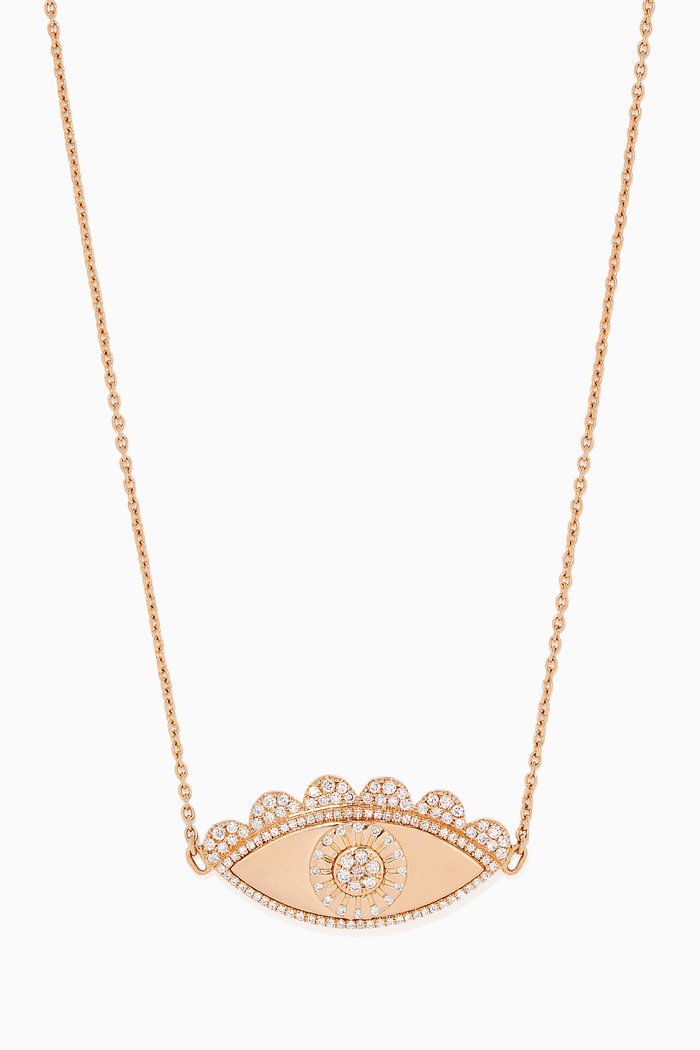 

Rose-Gold & Diamond My Eyes Pendant Necklace