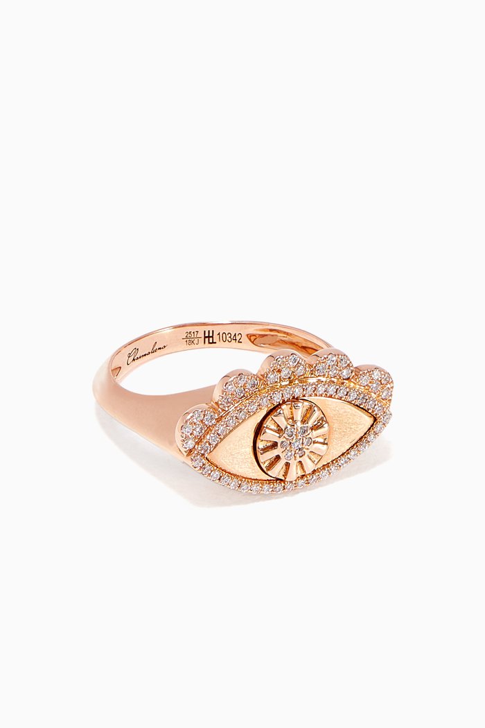 Rose-Gold & Diamond My Eyes Ring