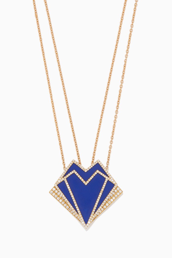 

Yellow-Gold, Diamond & Lapis Lazuli My Heart Pendant Necklace