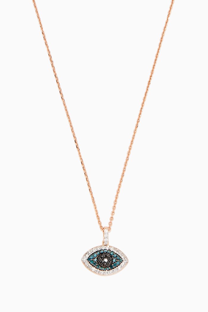

Rose-Gold & Diamond Eye Light Necklace