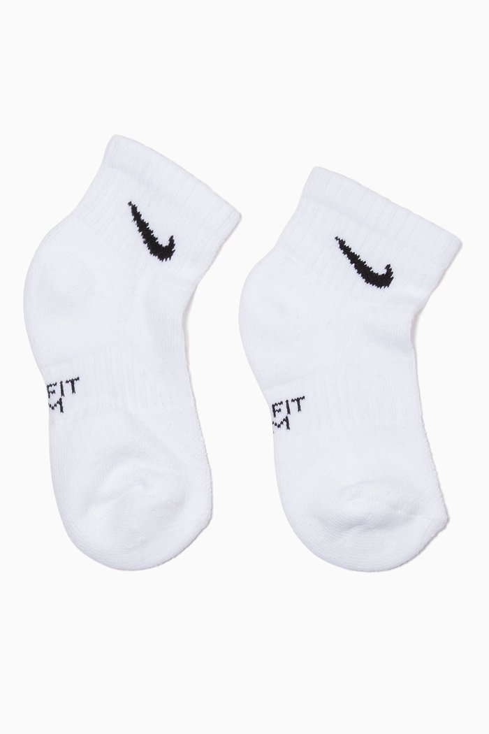 

Cushioned Quarter Training Socks, White