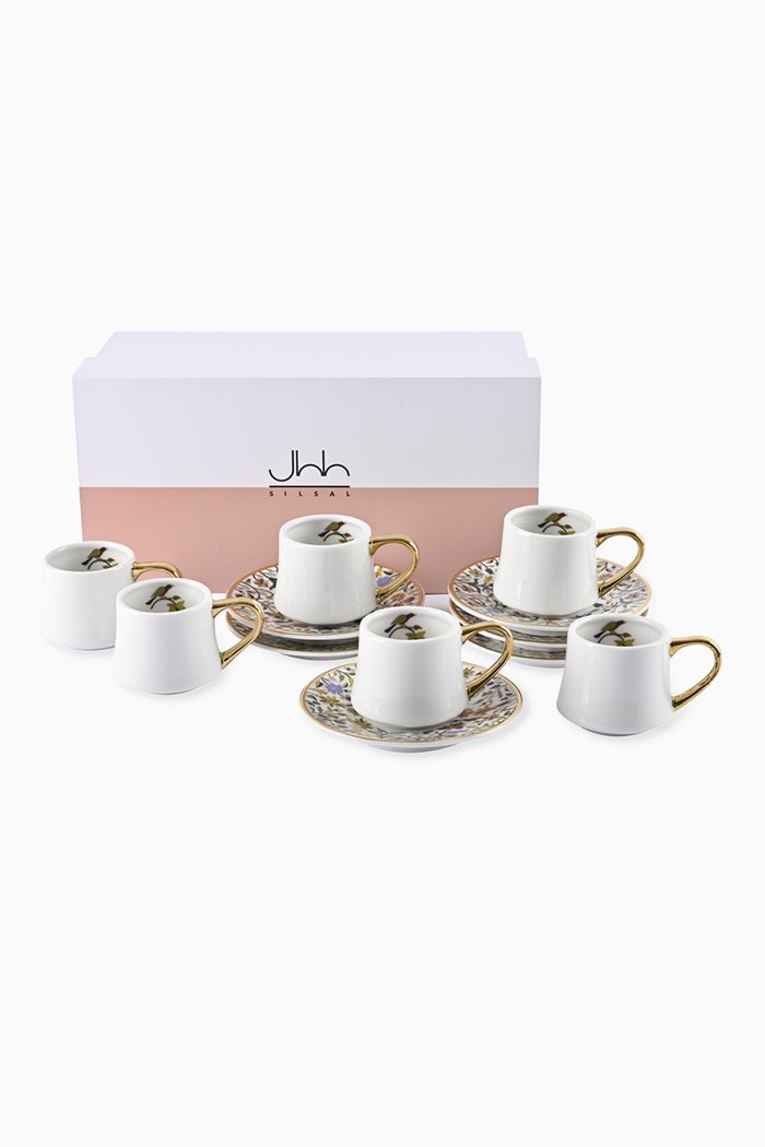 

Majestic Turkish Coffee Cups, Set Of 6, Multicolour
