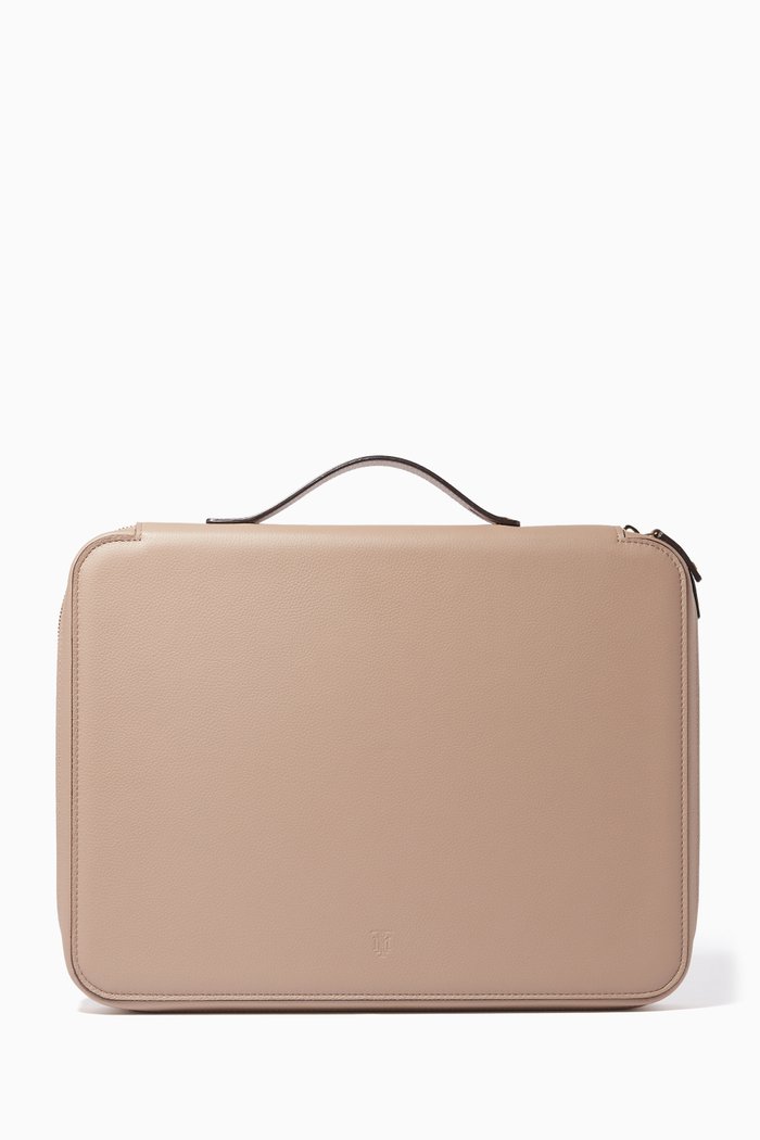 

Grain Leather 13" Laptop Case, Neutral