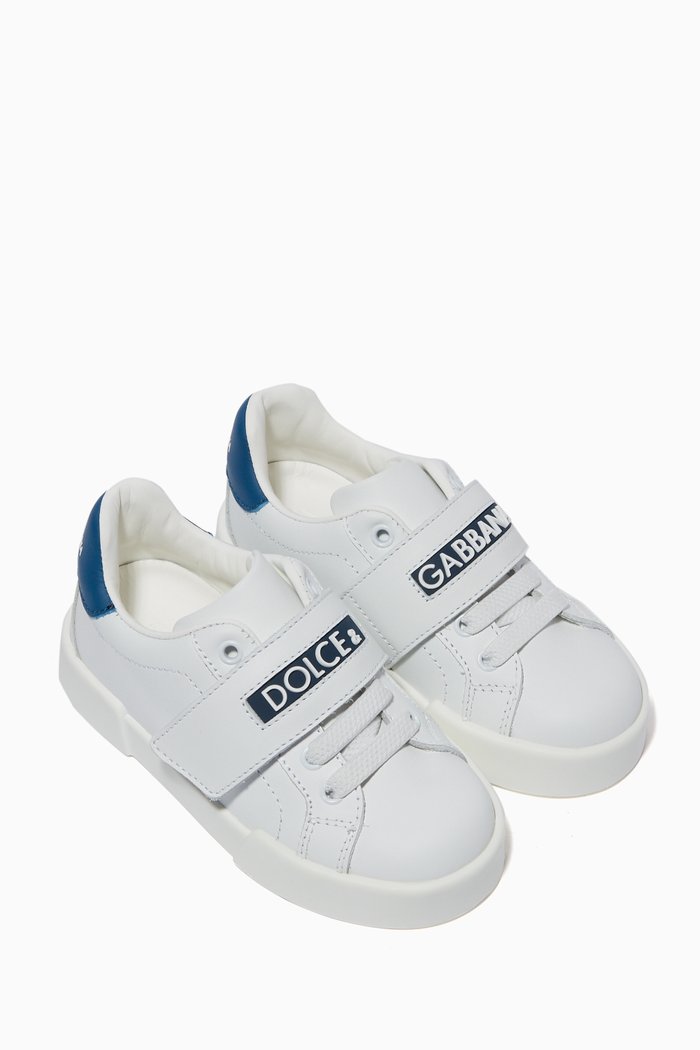 

Portofino Logo Sneakers in Leather, White