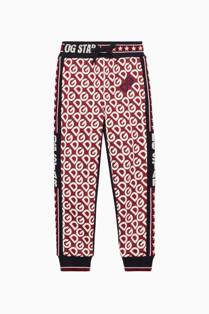 

Logomania Cotton Track Pants, Red