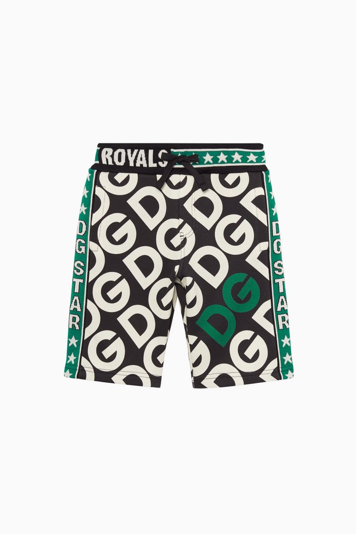 

Logomania Cotton Bermuda Shorts, Green