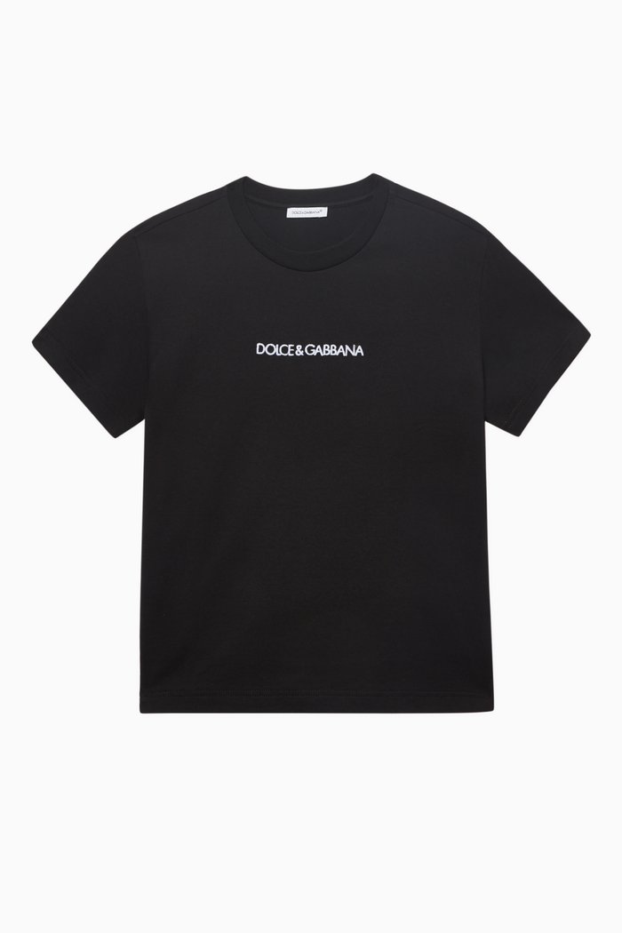 Embroidered Logo T-Shirt, Black