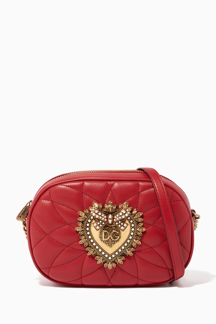 

Devotion Quilted Nappa Leather Camera Bag, Red