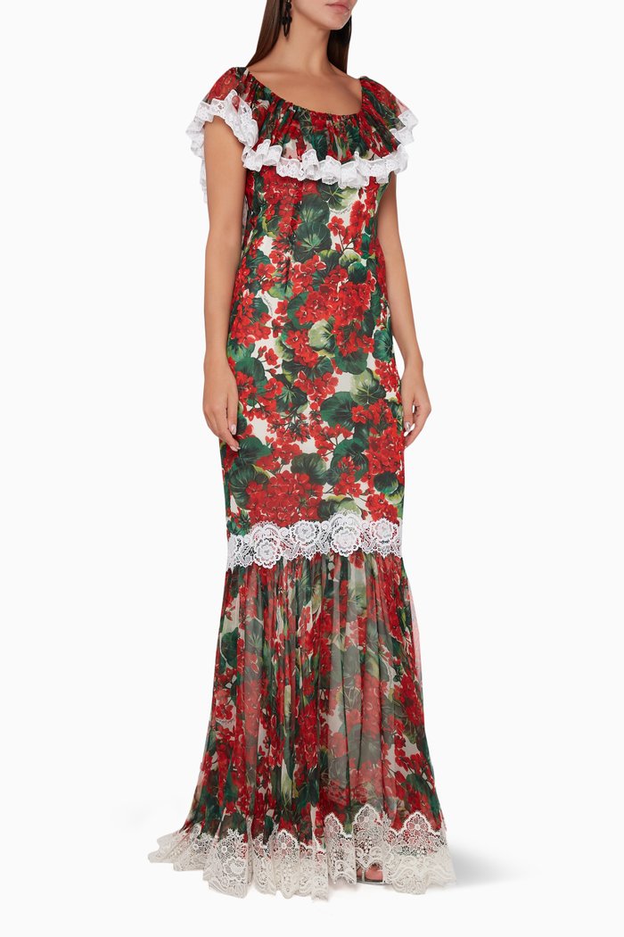 

Portofino Print Dress, Red