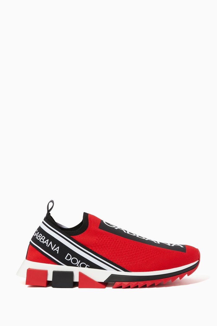 

Sorrento Stretch-Knit Sneakers, Red