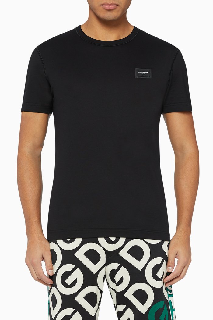 

Logo Plaque Jersey T-Shirt, Black