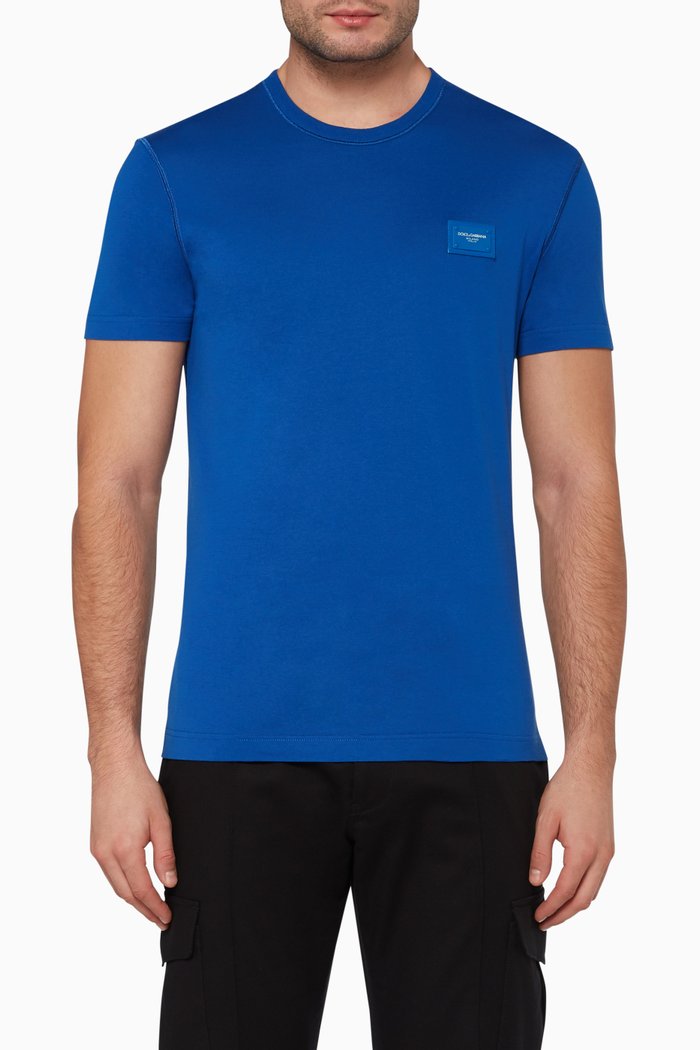 

Logo Plaque Jersey T-Shirt, Blue