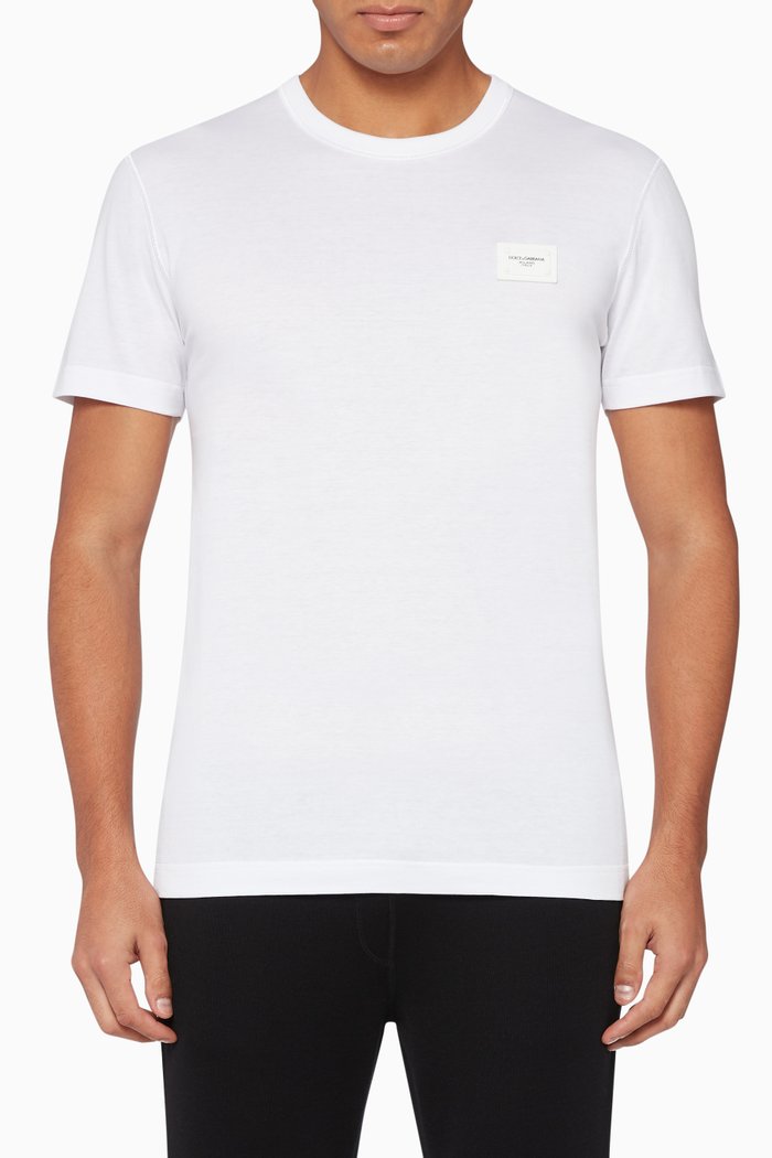 

Logo Plaque Jersey T-Shirt, White