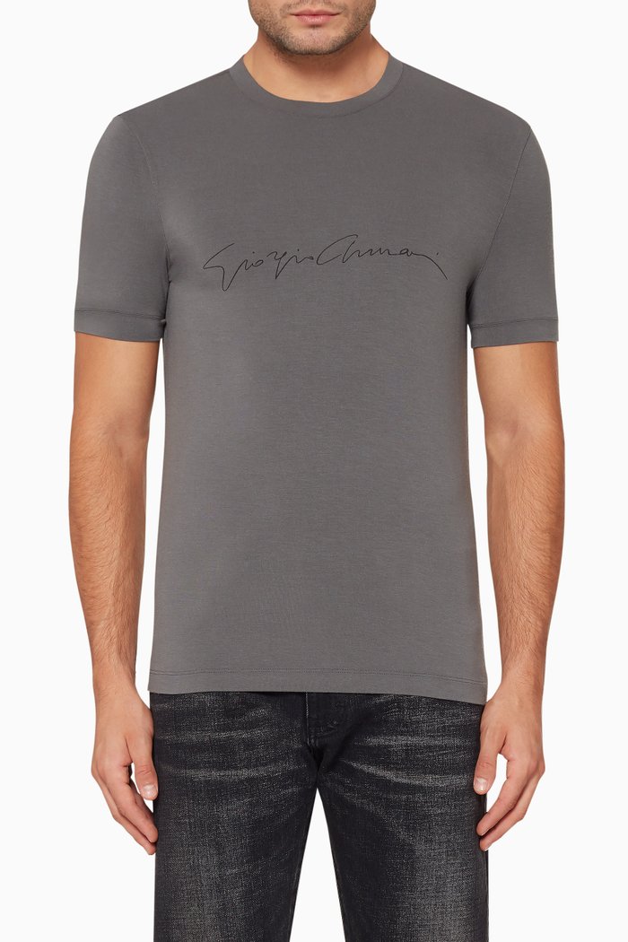 

Signature Logo T-Shirt, Grey
