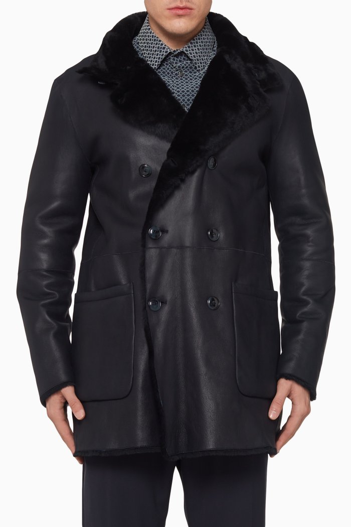 

Spanish Reversible Shearling Jacket, Brown