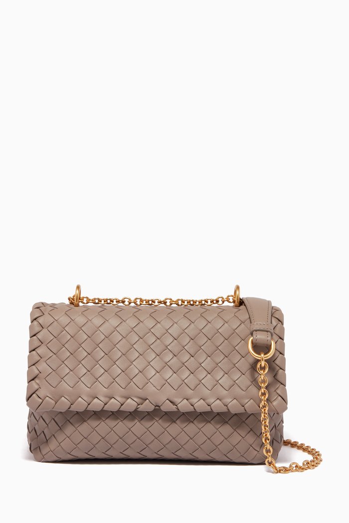

Baby Olimpia Intrecciato Leather Shoulder Bag, Brown