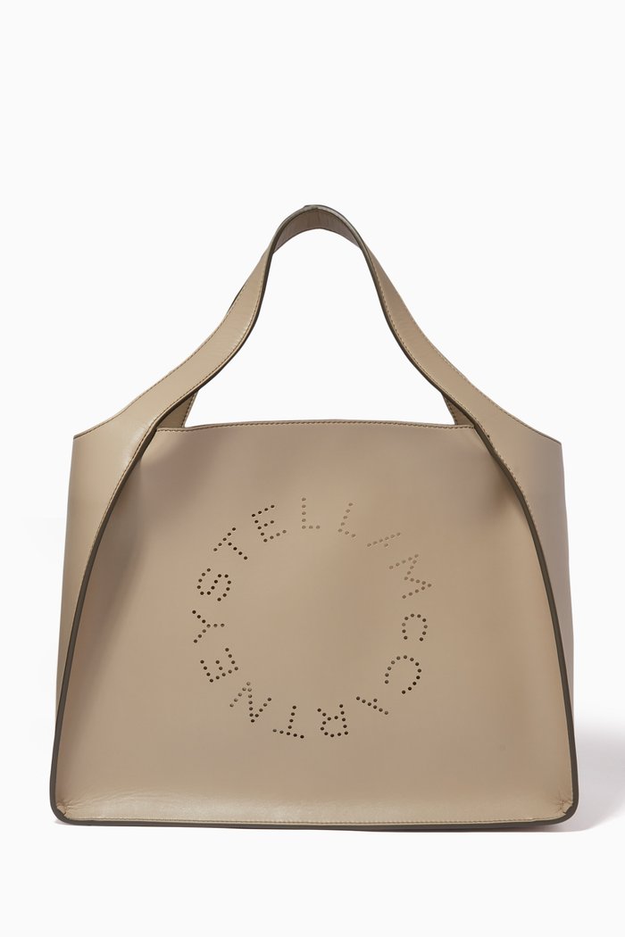 

Stella Logo Tote Bag in Eco Alter Nappa, Neutral