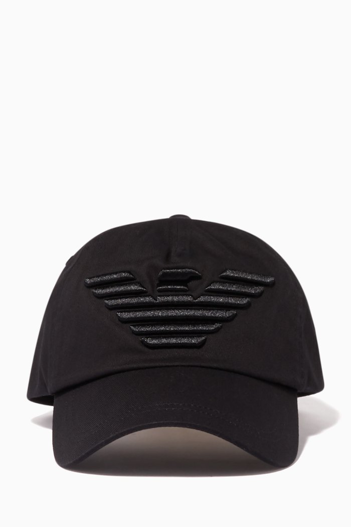 

Embroidered Logo Baseball Cap, Black