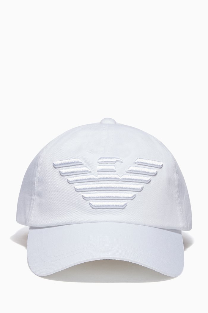 

Embroidered Logo Baseball Cap, White