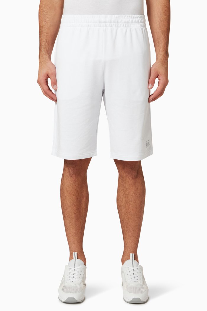 

EA7 Train Core Bermuda Shorts in Jersey, White