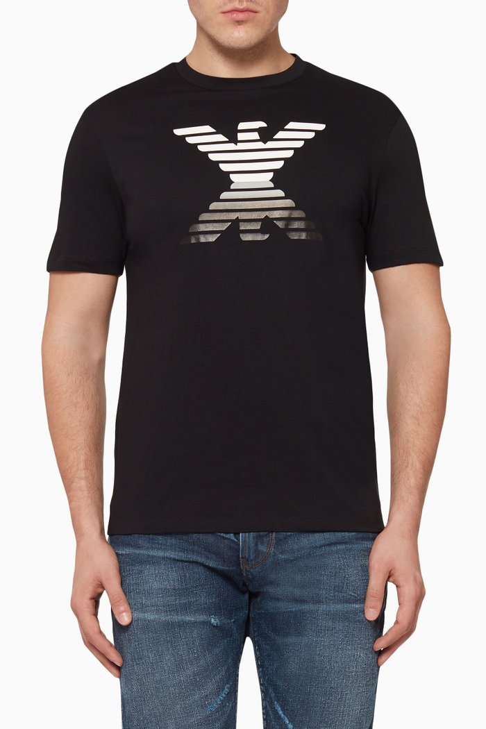 

Reflective Eagle Logo T-shirt, Black