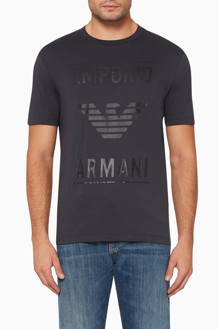 

Graphic Logo Print Cotton T-Shirt, Grey