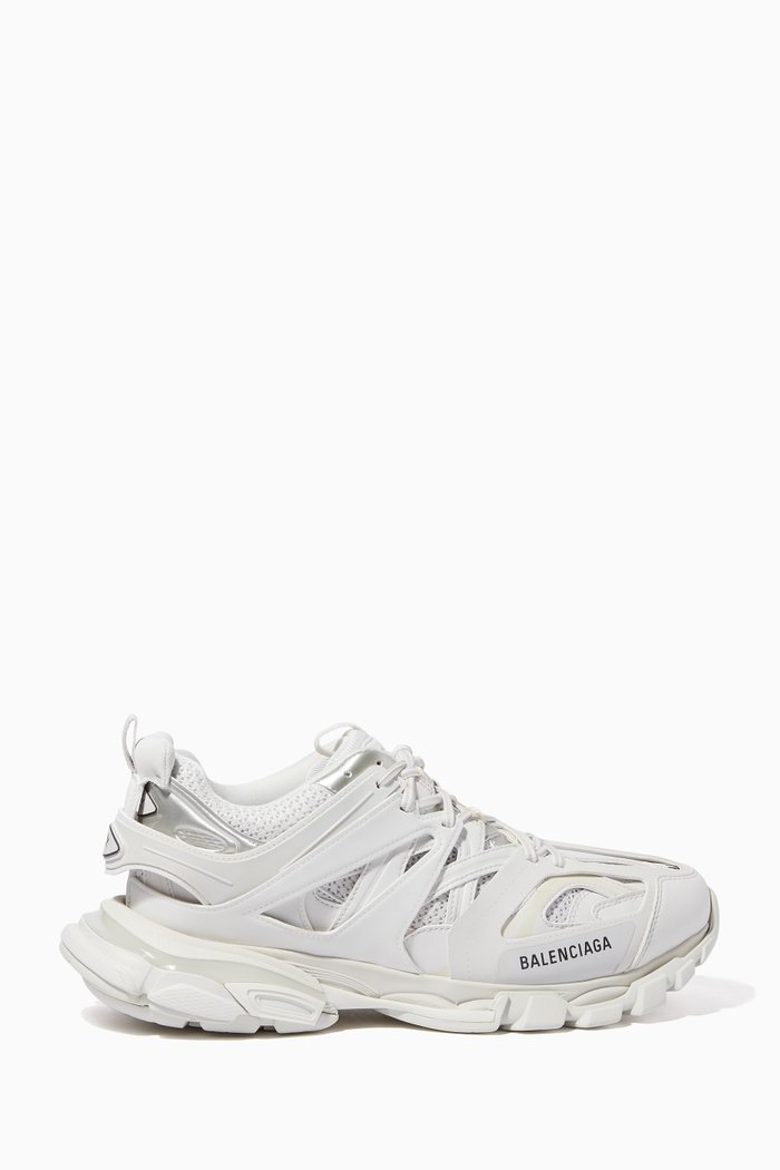 

Track Sneakers in Mesh & Nylon, White