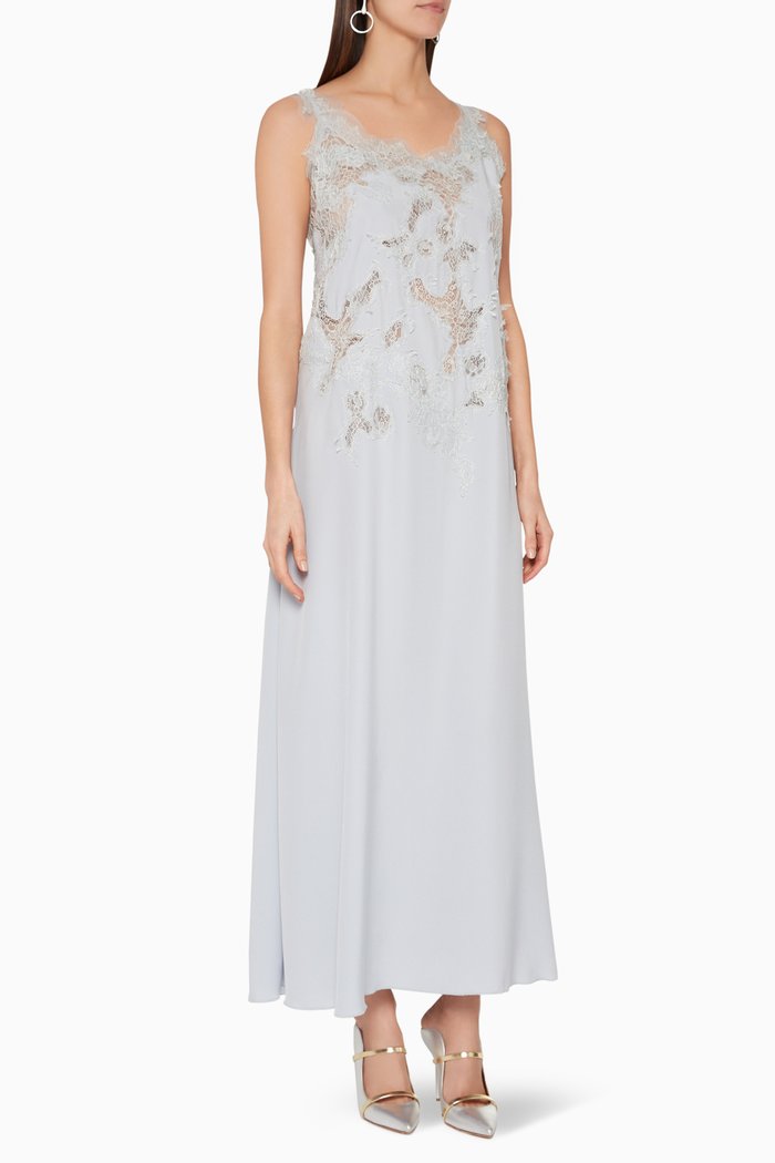 

Jalabiya Inner Lace Slip Dress, Grey