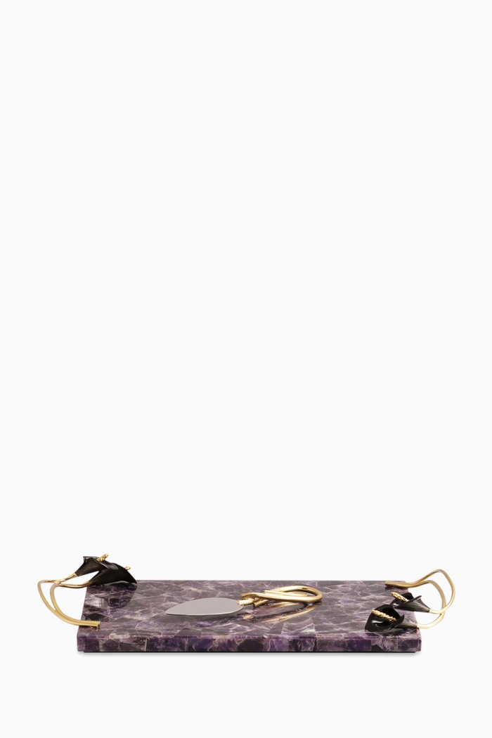 

Small Calla Lilly Midnight Cheese Board, Multicolour