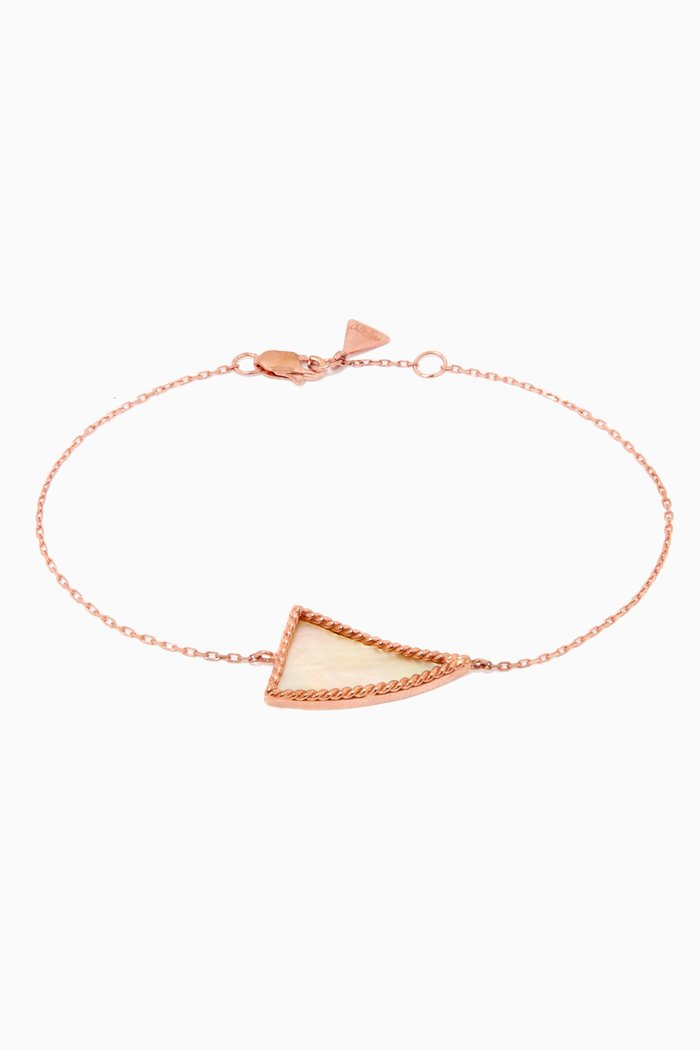 

Sail Mother of Pearl Bracelet in 18kt Rose Gold