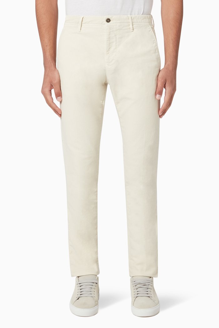 

Incotex Stretch Cotton Chino Pants, Grey