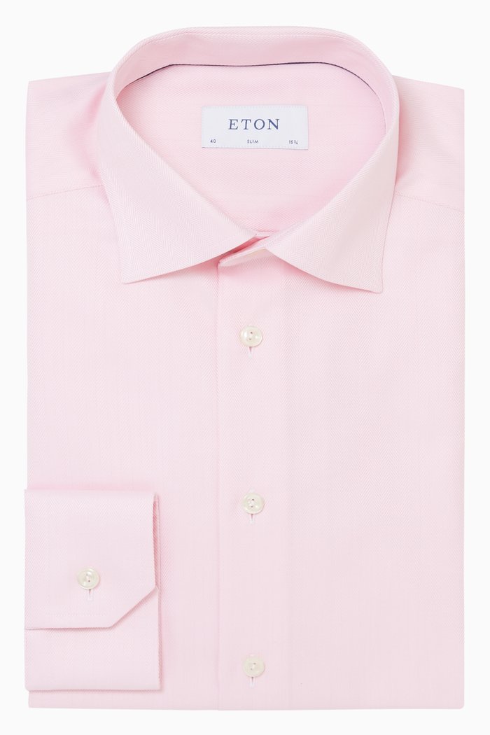

Slim-Fit Cotton Shirt, Pink