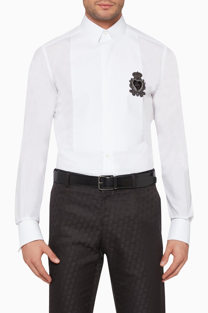 

Crown Embroidered Shirt, White