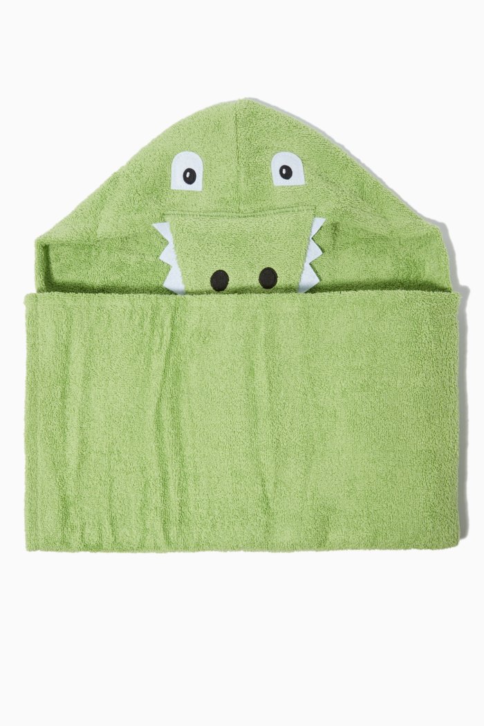 

Alligator Hooded Towel, Green