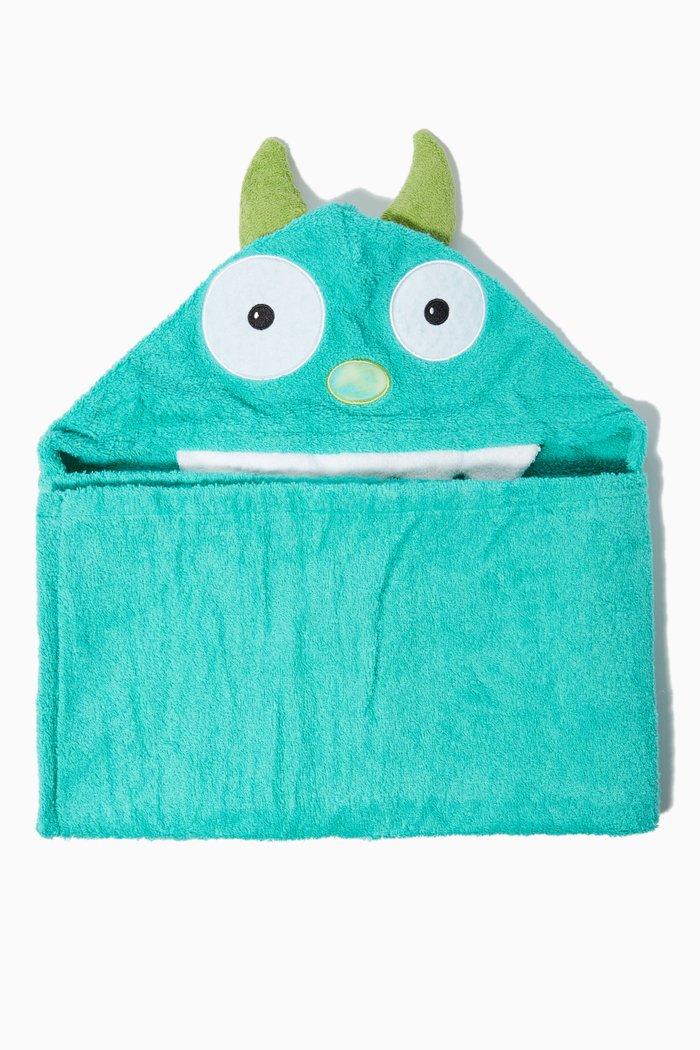 

Monster Turquoise Hooded Towel, Blue
