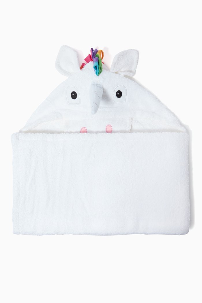 

Unicorn Hooded Towel, White